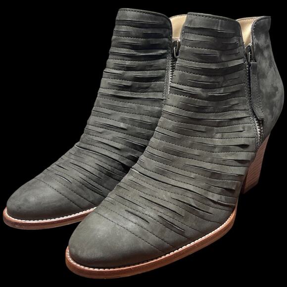 PAUL GREEN Malibu Green Nubuck Women's Size US 9 / UK 7 Sliced Zip Ankle Bootie - Picture 3 of 16